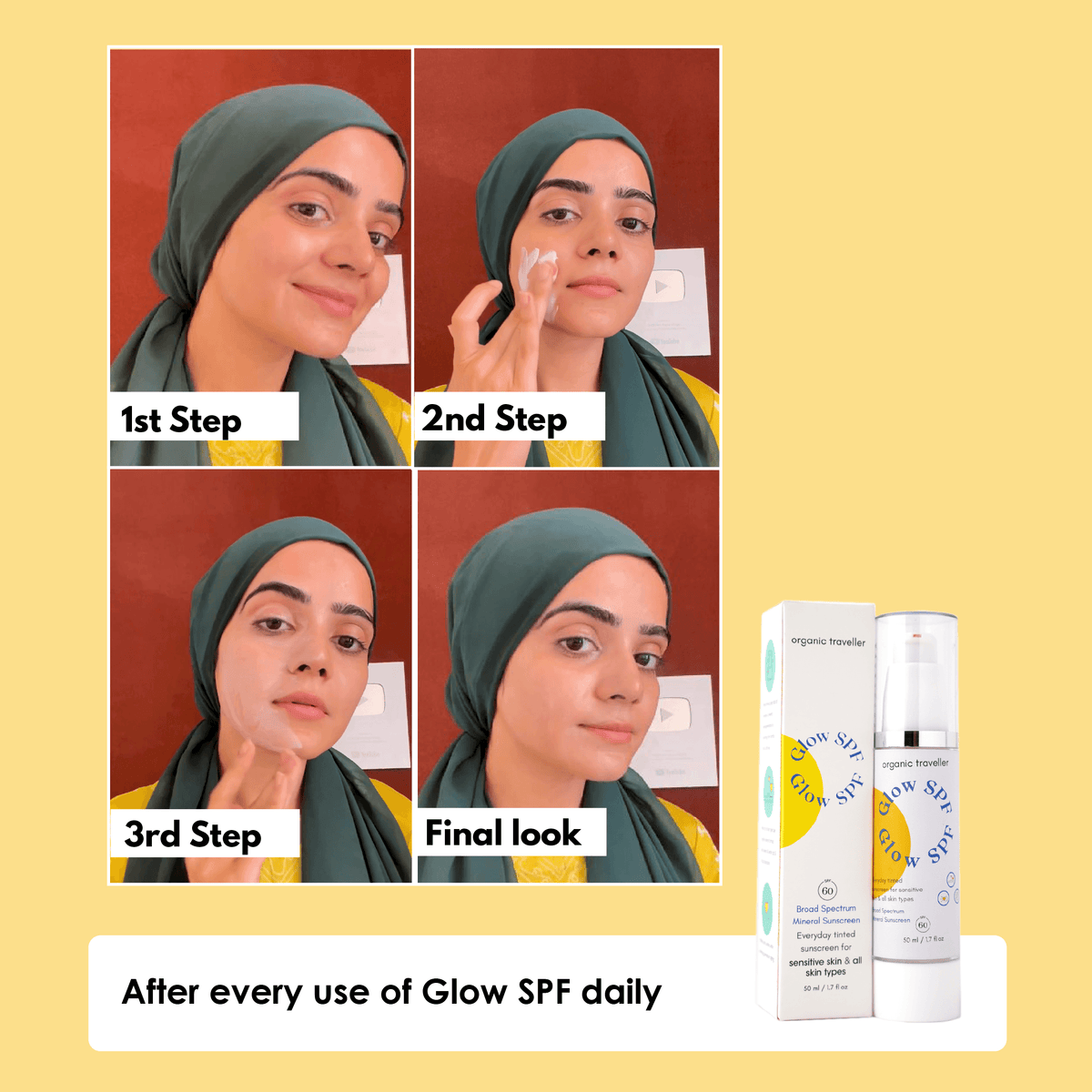 Glow SPF: Tinted Sunscreen - Organic Traveller Skincare 